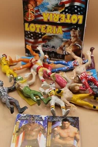 LOTERIA USA + 12 LUCHADORES Plastico Lucha Libre Mexico Figure Toy Juego lom - Picture 1 of 5