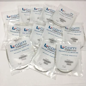 Lot of 13 L-COM TRD450CR-1 Ethernet Patch Cables, Cat 5E, 10Base-T, RJ45, 1ft - Picture 1 of 3
