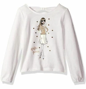 The Children's Place Big Girls' Long Sleeve T-Shirt, Selfie Queen, XS - Picture 1 of 2