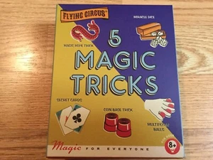 Flying Circus 5 Magic Tricks Set, Dice Cards Rope Balls Etc, Ages 8+, New Sealed - Picture 1 of 5