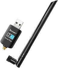 WiFi Adapter 600mbps，Techkey Wireless USB Adapter Dual Band 2.42GHz/5.8GHz LAN C