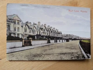 vintage postcard 1920s liverpool waterloo beach lawn - Picture 1 of 2