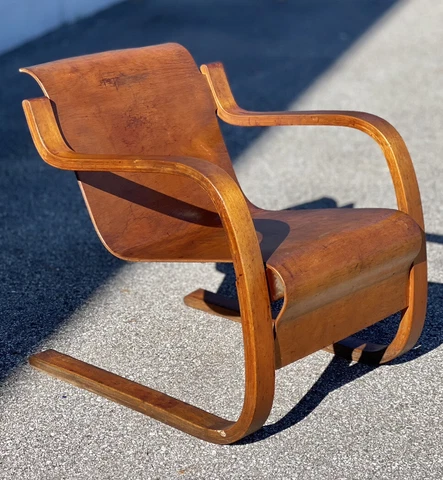Alvar Aalto Model 31, Cantilever ORIGINAL 1930s Lounge Chair Pre-artek Cover