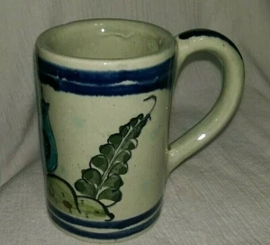 Taza de cerámica Tonala vintage arte popular México pájaro cactus - Imagen 1 de 7