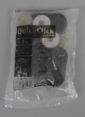 WAGNER QuickClick Stuhlgleiter 4er-Set zum Anschrauben Ø20mm Ultrasoft K2-W2 - Bild 1 von 3