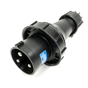PCE 63amp 2P+E CEE Midnight Black Kabelhalterung Stecker. IP67 (033-6x) - Bild 1 von 2