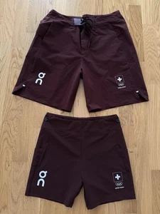 Lot Of 2 On Running Men's Swiss Olympic Hybrid Shorts Size S - Picture 1 of 19
