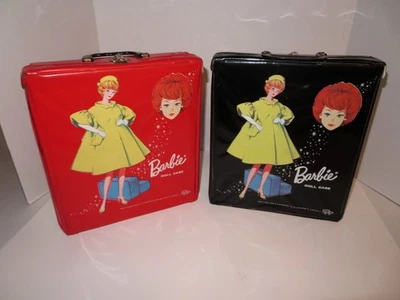 2 Vintage Barbie Doll Cases-Copyright 1963-One Black & One Red - Image 1 of 4