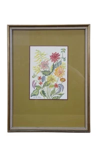 H McRae Floral Botanical Framed Still Life Aquarell Gemälde auf Papier 17" - Bild 1 von 9