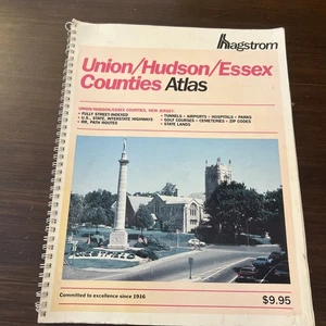 Hagstrom Union, Hudson, Essex Counties Atlas, 1987 🔥map - Picture 1 of 3