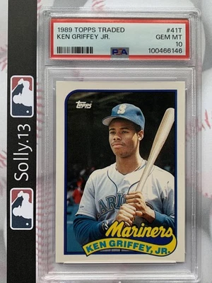 PSA GEM MT 10 💎 1989 TOPPS TRADED #41T KEN GRIFFEY JR. ROOKIE RC NEW SLAB icon! - Image 1 of 4