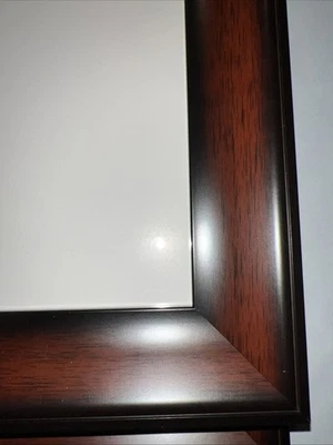 Custom Wood Picture Frame 8x10 Deep 1.5” Edge Mahogany & Black Trim 13.5x11.5 - Image 1 of 4