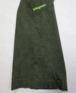 Patagonia Men Venga Rock Pants Mens 36x32 NEON Check Green Cotton - Picture 1 of 10