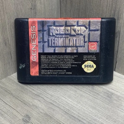 🤖 RoboCop vs The Terminator (Sega Genesis, 1993) Cartridge Only – Authentic - Image 1 of 4