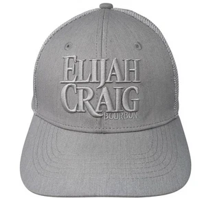 Elijah Craig Bourbon Snapback Trucker Hat Gray One Size Embroidered - Picture 1 of 4