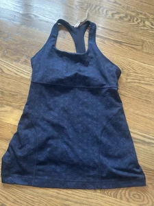 Lululemon Power Up Tank II Sashico Star Inkwell Resistente Azul Negro Talla 8 - Imagen 1 de 3