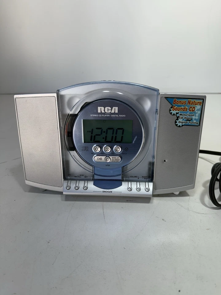 RCA Stereo CD Player w/ Digital AM/FM Tuning Clock Radio RP3755A  - Image 1 of 4
