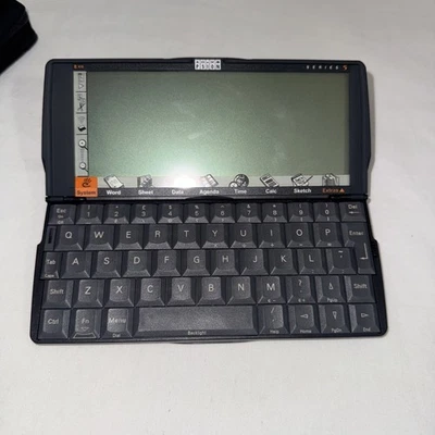 Psion Series 5 PDA Organizer Handheld Computer & Pouch Missing Pen Working - Image 1 of 4