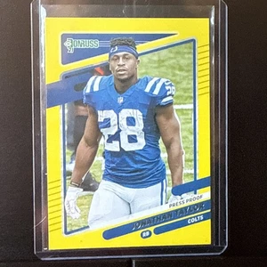 2021 Panini Donruss Jonathan Taylor Variation Yellow Press Proof Premium #150 - Picture 1 of 10