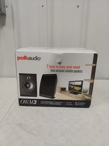 NEW Polk Audio OWM3 (BLACK) Pair Multi-purpose Speakers Factory Sealed #2970 - Picture 1 of 7