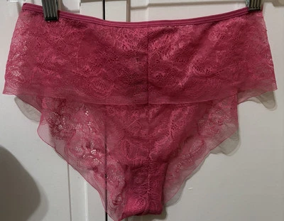 Victoria’s Secret Dream Angels High Waist Cheeky Underwear Pink Lace Pantie M - Image 1 of 4