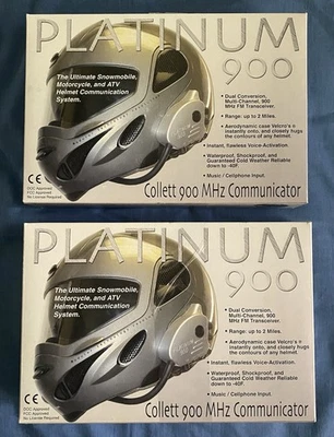 Pair of Collett Platinum900MHz Helmet Communicator Snowmobile,Motorcycle,ATV 2 - Image 1 of 4