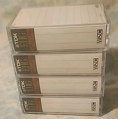 LOTE de 4 fitas cassete para filmadora TDK TC-30 VHS-C EHG Ultimate - Imagem 1 de 4