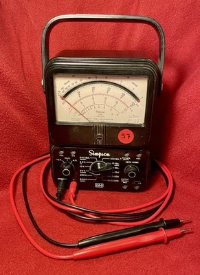 Simpson 260 6M Multimeter VOM w Leads & Manual-Serviced, Calibrated & Tested #57 - Image 1 of 4