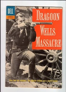 Cómic de colección Dell CUATRO COLORES #815 película clásica: Dragoon Wells Massacre 1957 en muy buena condición - Imagen 1 de 2