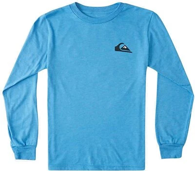 Quiksilver Boys OLD FRIENDS Long Sleeve Tee T SHIRT BLUE HEATHER XL 16 SURF — 第 1/2 张图片