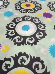 Indian Hand Block 100%Cotton Suzani Print Fabric for kimono dressing cloth robes - Picture 1 of 5