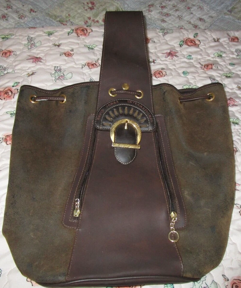 Bolso Bandolera David Jones Internacional de Cuero Bandolera Estilo Cartera Bolso Foto 1 de 4