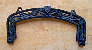 Vtg  Plastic Purse Handle Interlocking Frame Semi-Clear Flowers 60s Crafting Sew - Picture 1 of 6