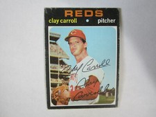 1971 Topps # 394 Clay Carroll Autograph / Signed Card Cincinnati Reds (C4)