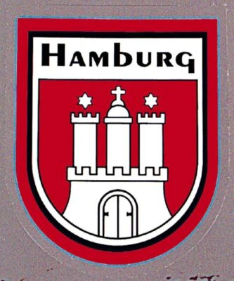 HSK PVC-Aufkleber - Hamburg Wappen - 301421 - Gr. ca. 6,5 x 8 cm