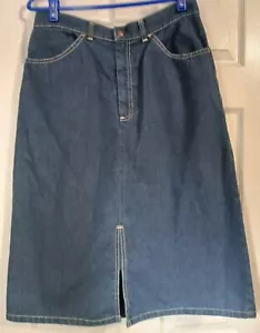 Gonna jeans denim vintage anni 80 USA Levi's arancione tab donna (misure taglia 8 10) - Foto 1 di 9