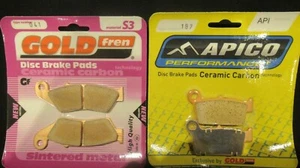 KAWASAKI KX450F FRONT REAR BRAKE PADS 2004-2023 API 041API 187 Apico GF - Picture 1 of 4