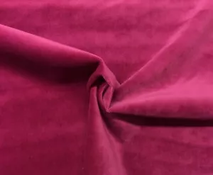 BALLARD DESIGNS QUEENS VELVET MAGENTA PINK SOLID CUSHION FABRIC 26"LONG X 54"W - Picture 1 of 3