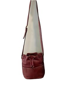BLOOMSTAR Leather Vintage Lady Women Shoulder Tote Shopping Drawstring Bucket Bag 