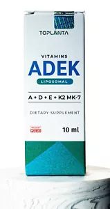 ADEK 10ml, Vitamin A D E K2mK7, Vitamins Toplanta - Picture 1 of 4