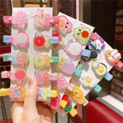 Cute Cartoon Kids Hair Pins Baby Infant Flower Clips Girls Lovely Hairpins - Image 1 of 4