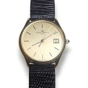 Baume & Mercier 14K 585 Gold 6J Jewels BM10295 Classic Dress Date Wristwatch - Picture 1 of 12