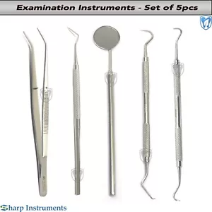Basic Examination Dental Kit Set of 5, Hygiene Dental Cleaning Examination Tools - Foto 1 di 8