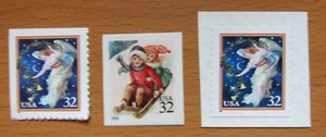 US, #3012,3013, 3018, Christmas1995, Midnight Angel and Sledding, MNH - Picture 1 of 1