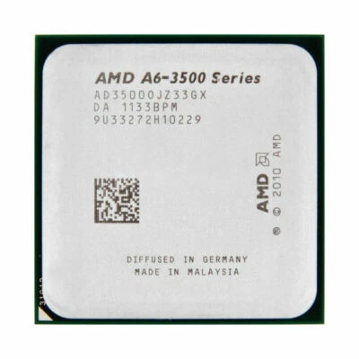 AMD A6-3500 CPU A6-Series AD3500OJZ33GX 2.1 GHz 3M Socket FM1 Processors - Image 1 of 2