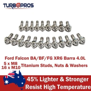 Titanium Exhaust Manifold & Turbo Charger Stud Kit For Ford Falcon XR6 BA/BF/FG  - Picture 1 of 4