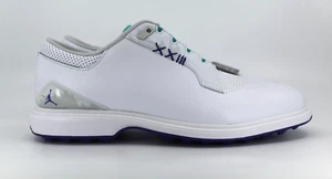 Nike Jordan ADG 5 scarpa da golf bianca uva ghiaccio smeraldo rialzo FQ6642-100 - Foto 1 di 22