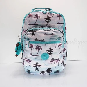 NUEVO CON ETIQUETAS Kipling KI4851 Seúl Mochila Laptop Bolso de Viaje Poliéster Sombra Palma Multi - Imagen 1 de 15