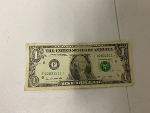 $1 Series 2013 Fancy Serial Number Numerically Significant F02831511* Star Note - Picture 1 of 2