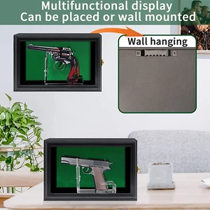 Caja Montaje En Pared Puerta Gabinete Transparente Pistola Bloqueable - Imagen 1 de 11